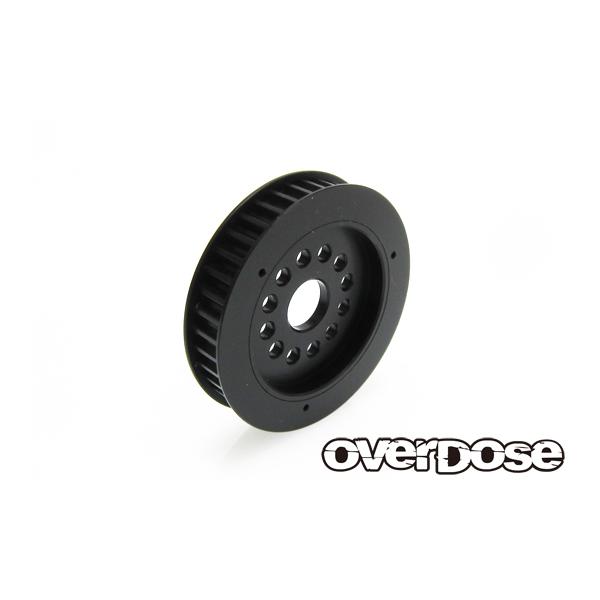OVER DOSE OD3859 マシンカットワイドデフプーリー39T (POM / ブラック