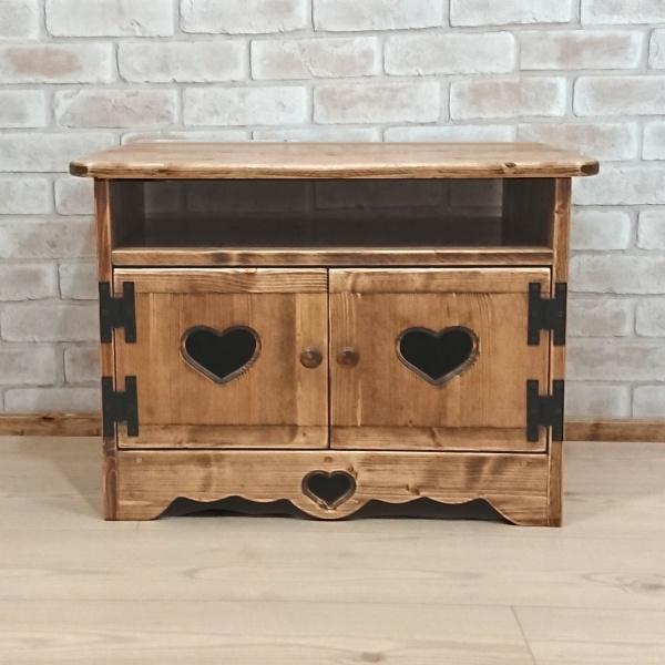カントリーミニテレビボード 幅60 ハートのくりぬき扉 / RTE-16  