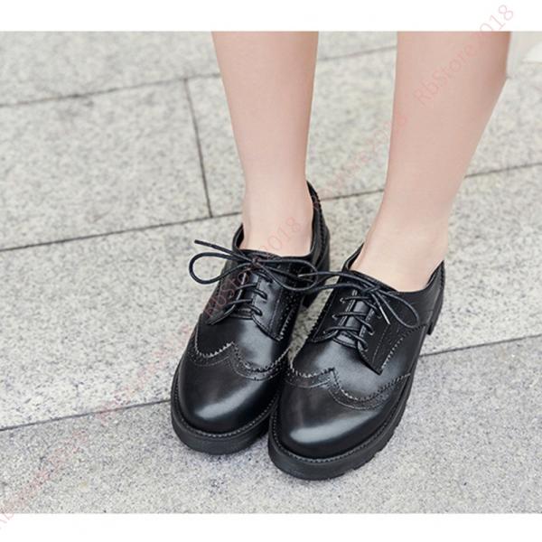 オックスフォードシューズ 3ホール チャンキーヒール フラットシューズ レースアップ マーチンタイプ カジュアルシューズ スニーカー 足長 ラウンドトゥ Www Nlqp Com