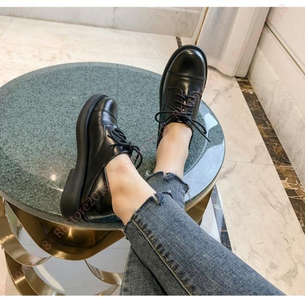 オックスフォード レディース 通学 通勤 レースアップ パンプス シューズ レトロ 靴 おじ靴 ヒール カジュアル 女子高生 女性 用 ローファー Readyfruit Es