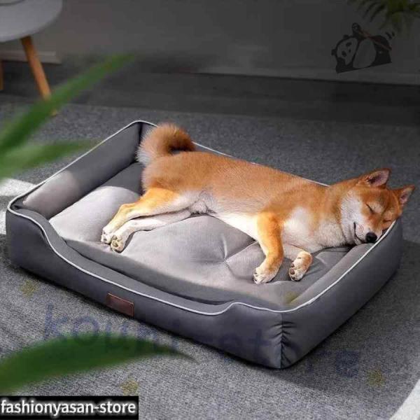 噛んでも破れない犬用ベッド オックスフォード生地 清掃しやすい ペットベッド 犬 クッション性が 高反発 滑り止め 四季通用 犬のベッド 通気 防水 快適で ペッ