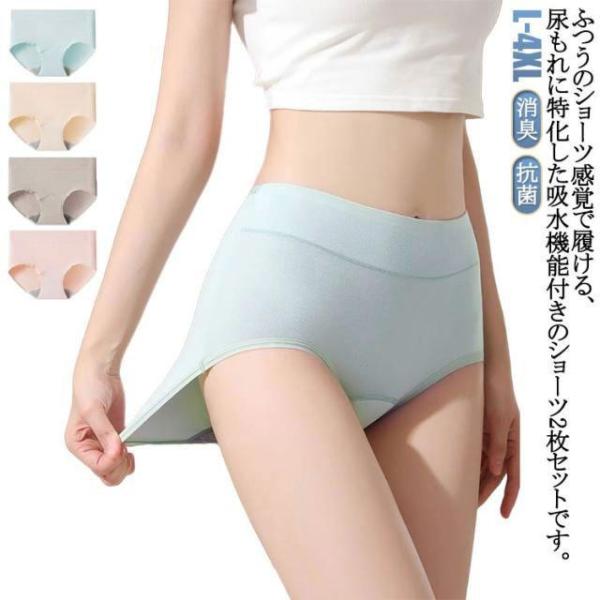【2枚セット】 吸水ショーツ 尿漏れ 失禁ショーツ 30ml 尿漏れパンツ 女性用 婦人 レディース シニア 産後 軽失禁 ショーツ 失禁パンツ 深ば