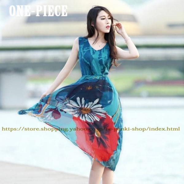 Rene＊膝丈お花ワンピース rc-genki-shop_qz204