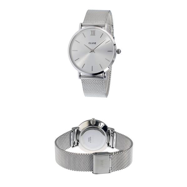 クルース CLUSE ミニュイ メッシュベルト 33mm レディース 腕時計 CL30023 シルバー/シルバー クルース CLUSE ミニュイ メッシュベルト 33mm レディース 腕時計 CL30023 シルバー/シルバー