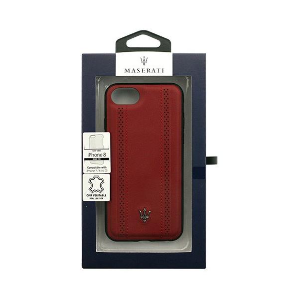 MASERATI 公式ライセンス品 iPhone8 7 6s 6専用 本革バックカバー 