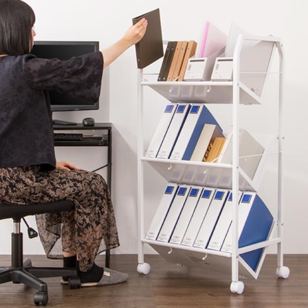 レア商品　サンワサプライ 高耐荷重ファイルワゴン組立式　ホワイト　オフィス収納 Amazon.co.jp: サンワダイレクト ファイルワゴン プリンタ台 2段 高さ