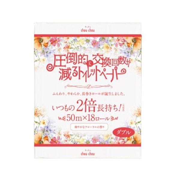 圧倒的に交換回数が減るトイレットペーパーシュシュ18ロールダブル2倍巻き 代引不可
