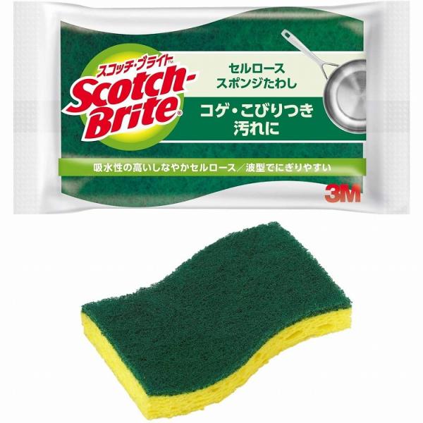 単品 スリーエムジャパン スコッチ・ブライト セルローススポンジたわし 代引不可
