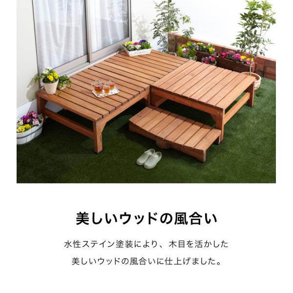 ウッドテラス 90 天然木 90cm単品 縁台 濡れ縁 ステップ おしゃれ Diy 庭 ガーデニング ウッドデッキ 代引不可 Buyee 日本代购平台 产品购物网站大全 Buyee一站式代购 Bot Online