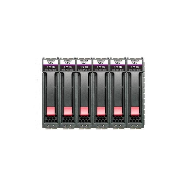 日本ヒューレット・パッカード MSA 1.2TB SAS 10K 2.5ガタ HDD 6個パック 7.2TB