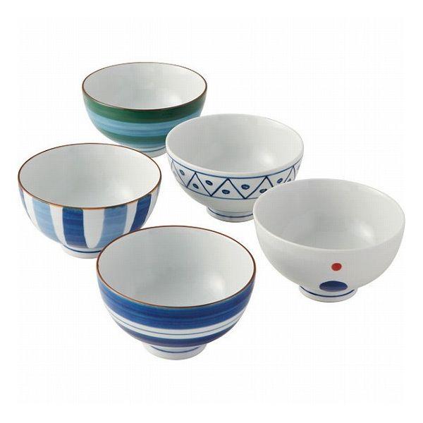 有田焼 手染絵変り 茶漬5客揃 003-011M 和陶器 和陶茶碗 絵変り茶碗