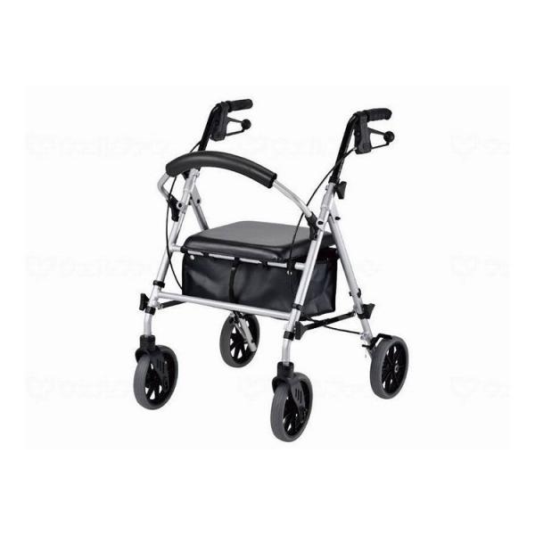 ウェルケアバンク 四輪歩行補助車 newあゆむくん Lサイズ シルバー L V4210 代引不可