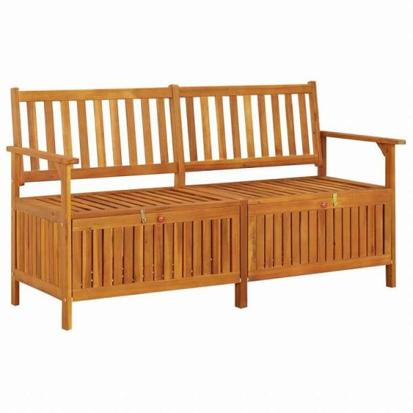 vidaXL 収納ベンチ 148cm アカシア無垢材家具 アウトドア家具 屋外椅子 アウトドアベンチ 代引不可