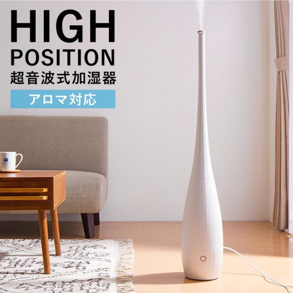 リコメン堂 加湿器 超音波式 おしゃれ アロマ ハイポジション 超音波
