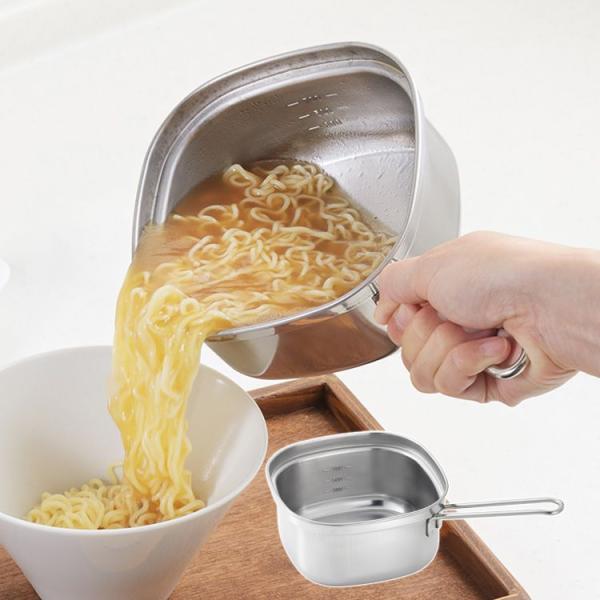 角型ラーメン鍋 単品 角型ラーメン鍋 約172×280×76mm ステンレス鍋 SUS430 インスタント麺対応