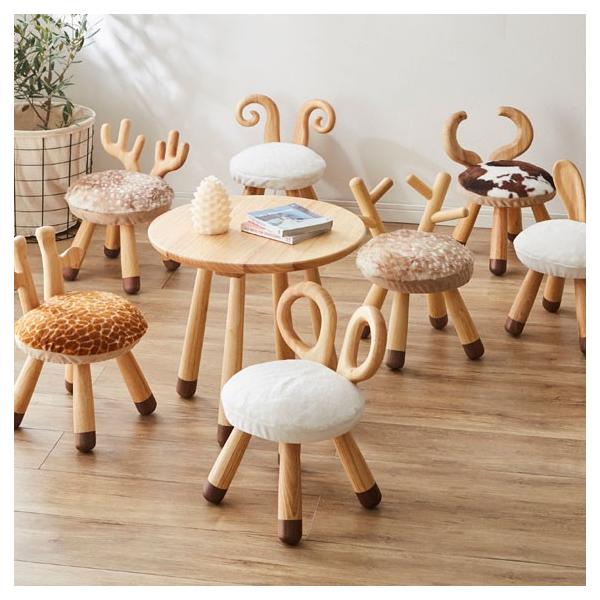 [Release date: March 10, 2020]サイズ：幅28 奥28 高41（22）(cm)材質：ラバーウッド/クルミ材無垢クッション：フランネル生地（ポリ100％塗装：ウレタン生産国：中国・キリン、ねずみ、バンビ、シカ、うさ...