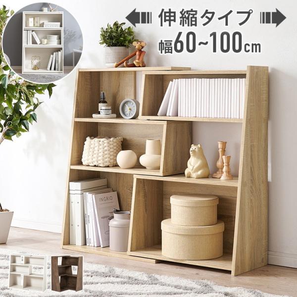 カウンター下収納 幅60~100cm 伸縮式 スライド 角度調節 L字 オープン