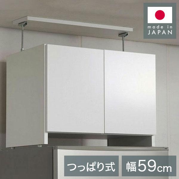 冷蔵庫上　収納　つっぱり 楽天市場】つっぱり式冷蔵庫上ラック ホワイト シルバー デッド