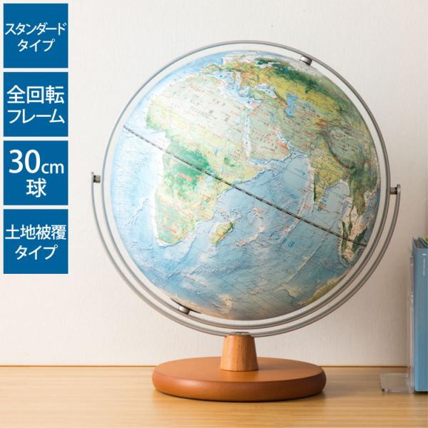 正規代理店 レイメイ藤井 地球儀 全回転フレーム 土地被覆タイプ 球径30cm その他
