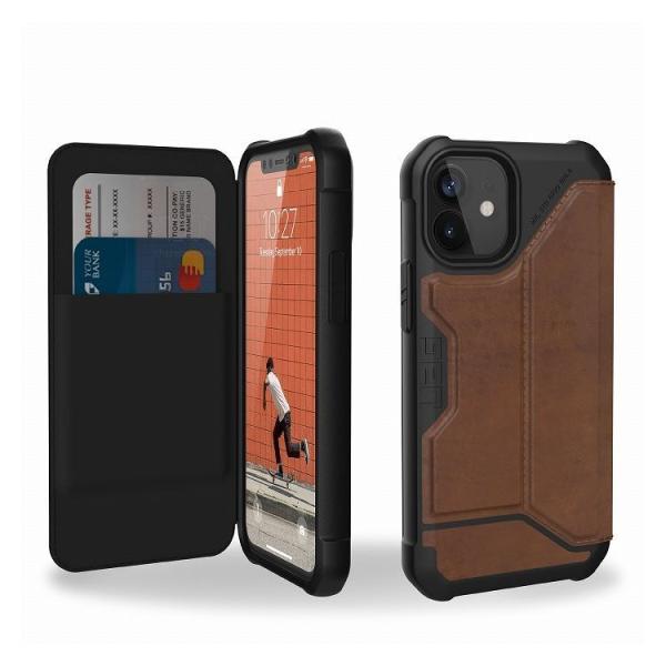 ���{���K�㗝�X�i URBAN ARMOR GEAR iPhone 12 mini �Ή��ϏՌ��P�[�X METROPOLIS LEATHER �u���E�� UAG-IPH20SF-LBR