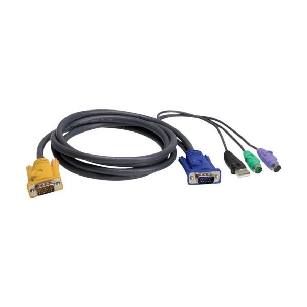 ATEN USB�EPS/2�R���{KVM�P�[�u�� SPHD�^�C�v 3m 2L5303UP