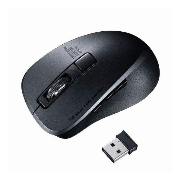 �É����C�����X�u���[LED�}�E�X 5�{�^���E�u���b�N MA-WBL153BK ����s��