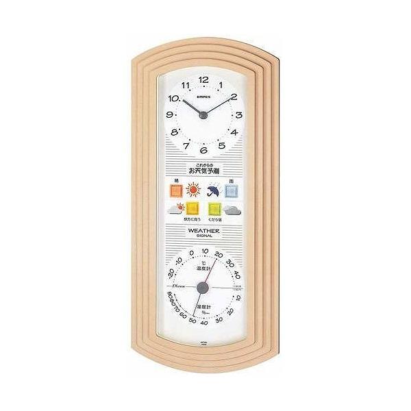 エンペックス気象計 EMPEX(エンペックス) ウェザータイム 壁掛け用温度・湿度計 時計表示付き シルバーメタリック TQ-723 通販 