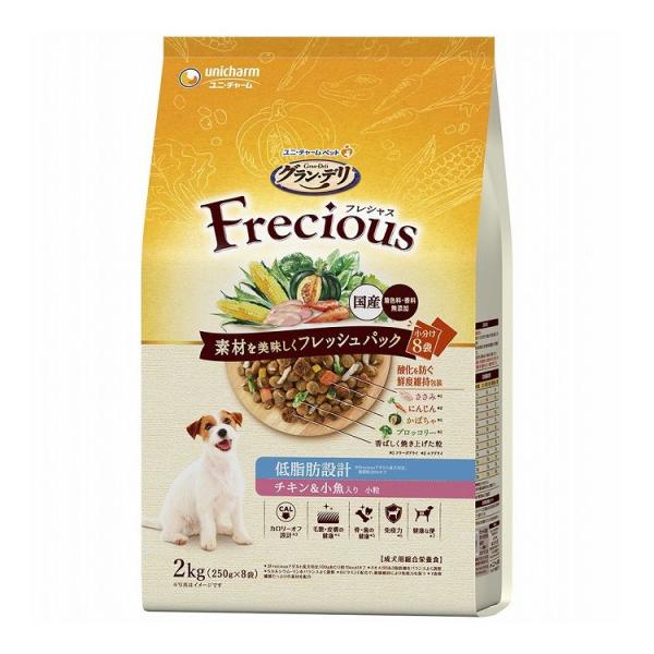 他サイト： ユニチャーム グラン・デリ フレシャス アダルト成犬用 低脂肪設計 チキン&amp;小魚入り 2kgの商品画像