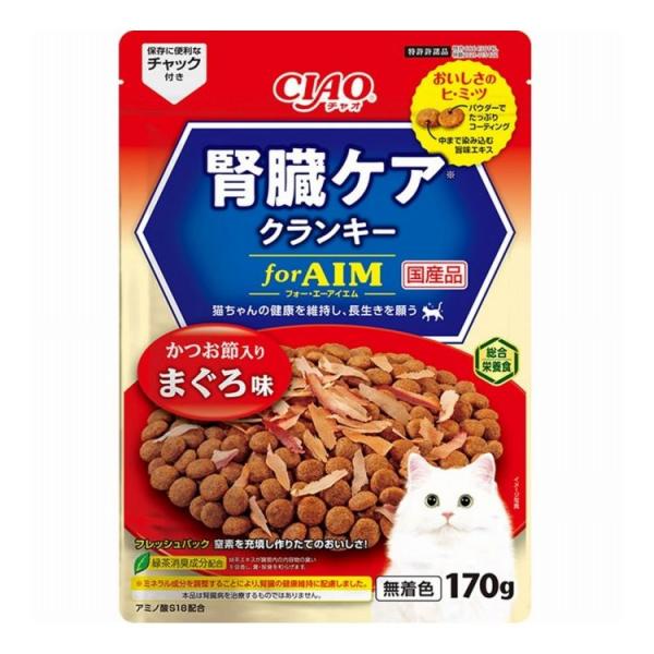 いなば CIAO 腎臓ケアクランキー かつお節入り まぐろ味 170g