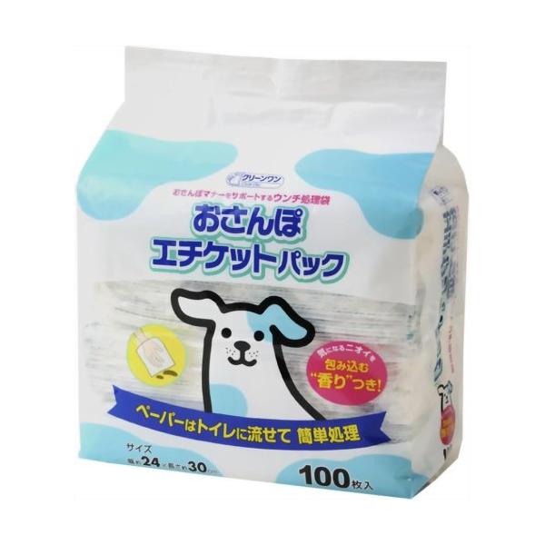 シーズイシハラ クリーンワン おさんぽエチケットパック 100枚 香り付 フンキャッチャー うんち袋 エチケット袋 マナー袋 トイレ袋 ペット用 犬用