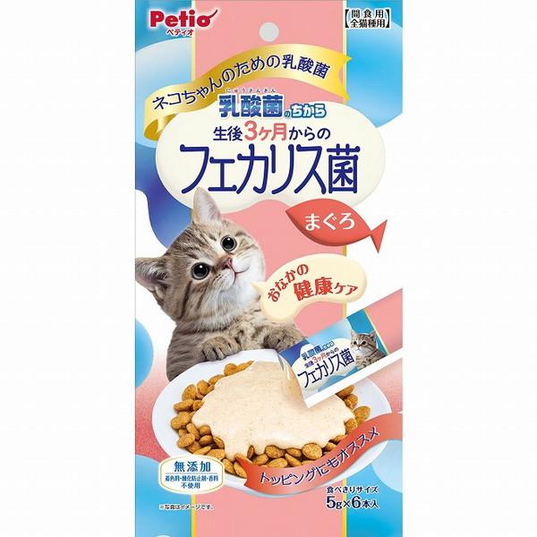 10個セット ペティオ ネコちゃんの 乳酸菌のちから 生後3ヶ月からのフェカリス菌 まぐろ 5g×6本入