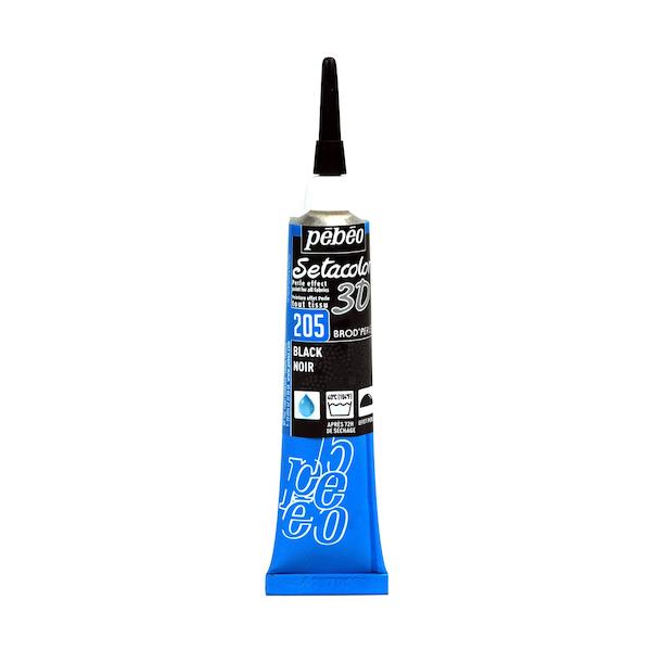 絵の具 布用 ペベオ pebeo セタカラー 3D ブロードパール ブラック 20ml 557205