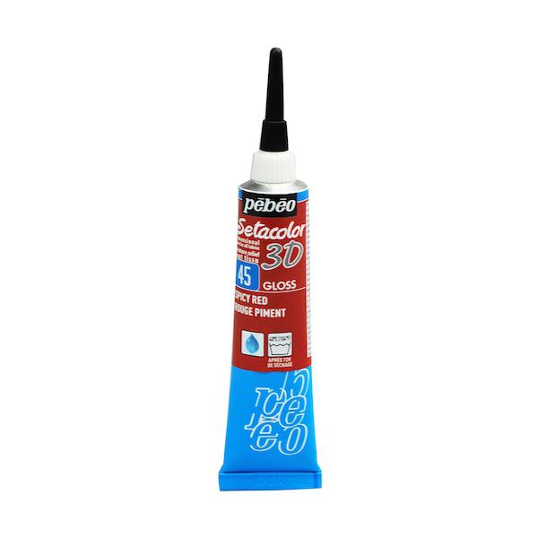 絵の具 布用 ペベオ pebeo セタカラー 3D グロス ペッパーレッド 20ml 557045