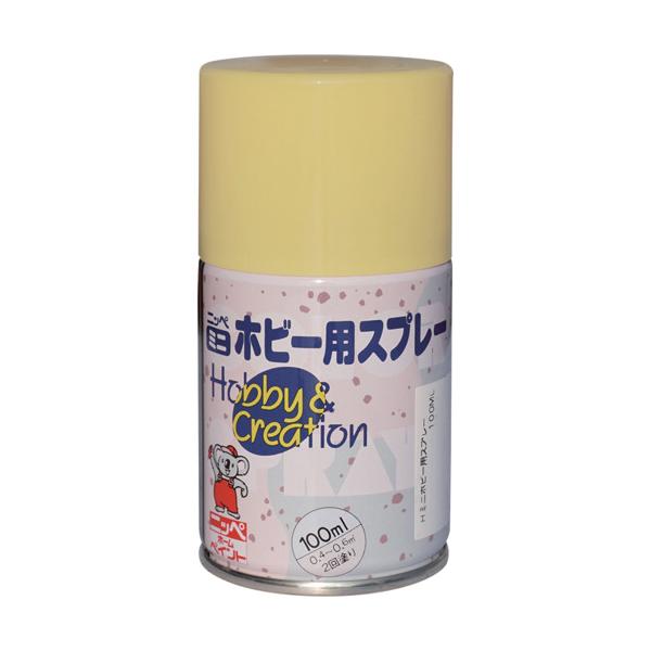 他サイト： ニッぺ ミニホビースプレー 100ml アイボリ- HR8232-100 4976124413216 工事 照明用品 塗装 内装用品 塗料 代引不可の商品画像