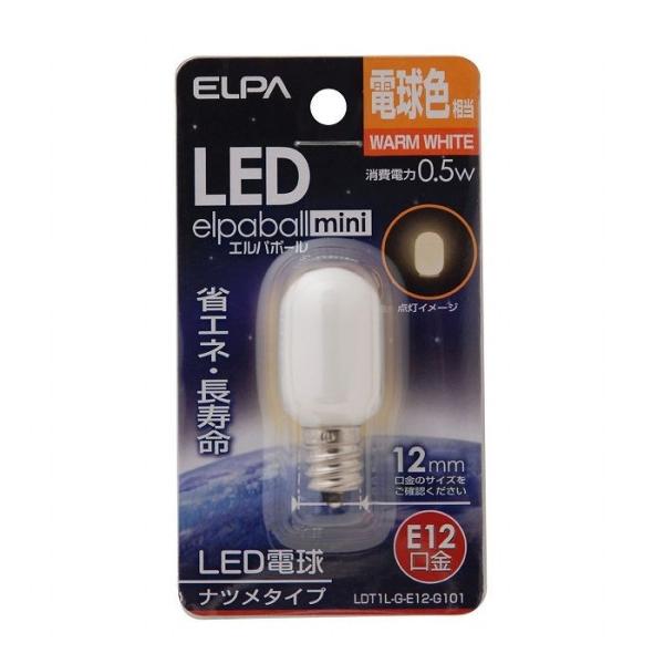 LED�i�c���`E12 LDT1L-G-E12-G101 �G���p ELPA �����d��