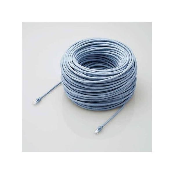 elecom GR LANP[u CAT6AΉ EU RoHSwߏ c܂h~Jo[ 100m P u[ LD-GPAT BU100RS s
