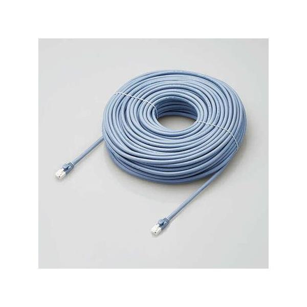 elecom GR LANP[u/CAT6AΉ/EU RoHSwߏ/ܐ܂h~/ȈՃpbP[Wdl/50m//u[ LD-GPAT/BU50/RS s