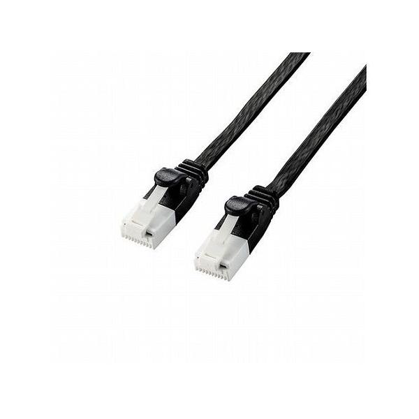 �G���R�� LAN�P�[�u��/CAT6A����/�ܐ܂�h�~/�t���b�g/5.0m/�u���b�N LD-GFAT/BK50 ����s�� ���[����