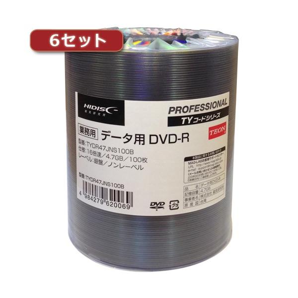 6Zbg HI DISC DVD-R f[^p i 100 TYDR47JNS100BX6 s