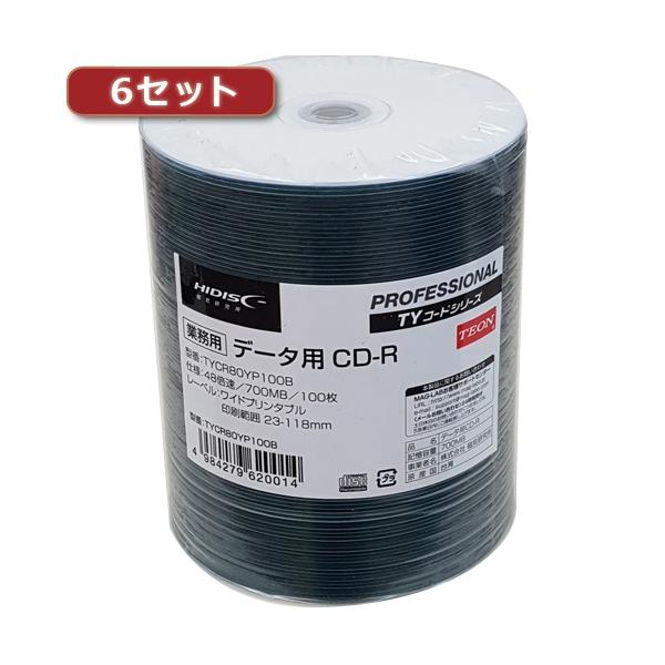 6Zbg HI DISC CD-R f[^p i 100 TYCR80YP100BX6 s