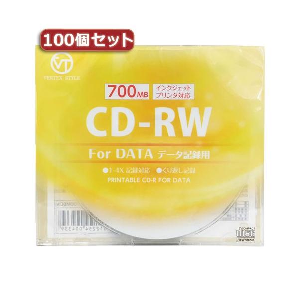 100Zbg VERTEX CD-RW JԂL^p 700MB 1-4{ 1P CNWFbgv^Ή 1CDRWD.700MBCAX100 s