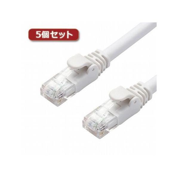 5�Z�b�g�G���R�� LAN�P�[�u��/CAT6A/�X�^���_�[�h/7m/�z���C�g LD-GPA/WH7X5 ����s��