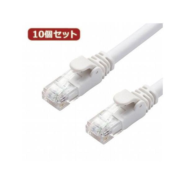 10�Z�b�g�G���R�� LAN�P�[�u��/CAT6A/�X�^���_�[�h/1m/�z���C�g LD-GPA/WH1X10 ����s��