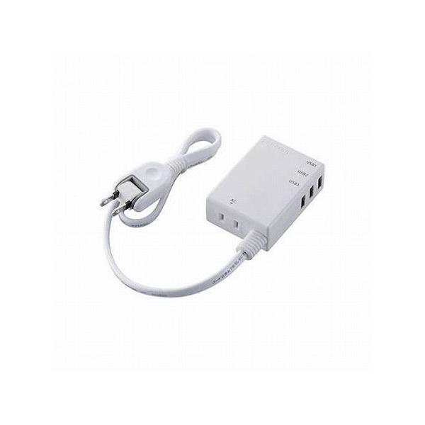 5�Z�b�g�G���R�� USB�^�b�v/USB���X×3/AC×1/�P�[�u��60cm/3.1A/�z���C�g MOT-U06-2134WHX5 ����s��