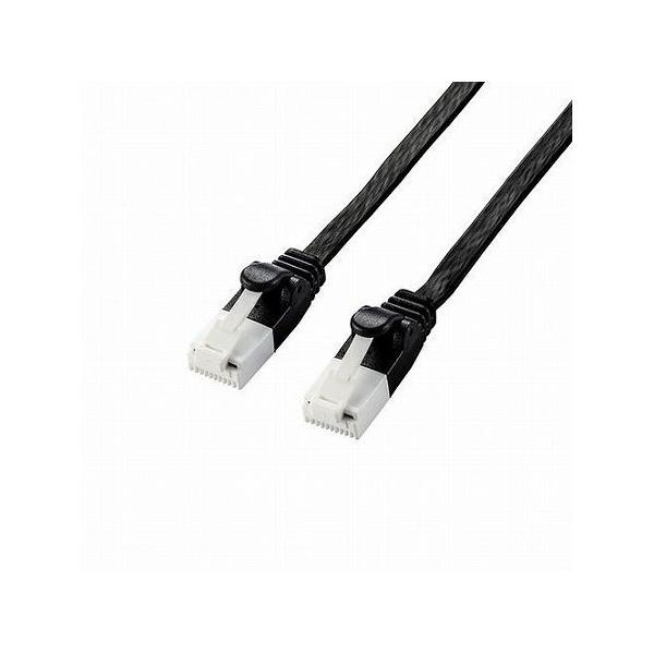 5�Z�b�g�G���R�� LAN�P�[�u��/CAT6A����/�ܐ܂�h�~/�t���b�g/5.0m/�u���b�N LD-GFAT/BK50X5 ����s��