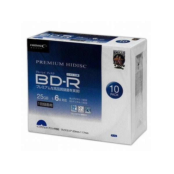 10Zbg HIDISC BD-R 6{ fpfW^Ή CNWFbgv^Ή105mmXP[X HDVBR25RP10SCX10 s