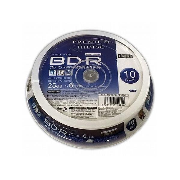 20Zbg HIDISC BD-R 1^ 6{ 25GB 10 XshP[X HDVBR25RP10SPX20 s
