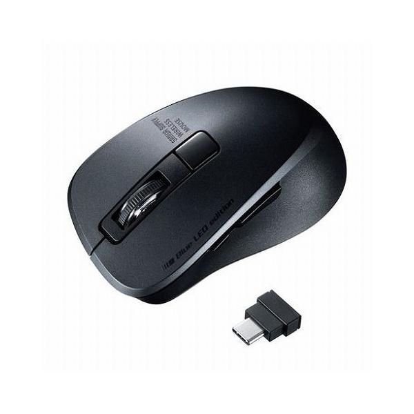 �T�����T�v���C �É����C�����XType-C�u���[LED�}�E�X 5�{�^���E�u���b�N MA-WBLC153BK ����s��