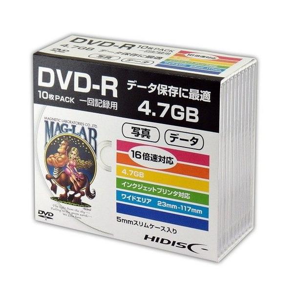 HIDISC DVD-R f[^p5mmXP[X10P HDDR47JNP10SC p\R hCu DVDfBA HIDISC s