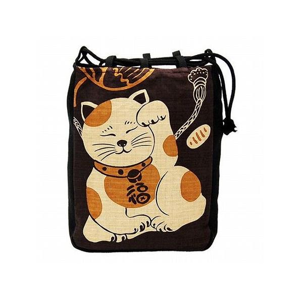 ヤマコー てまひま工房 厄除け粋柄 信玄袋 招き猫 yamaco88575 代引不可